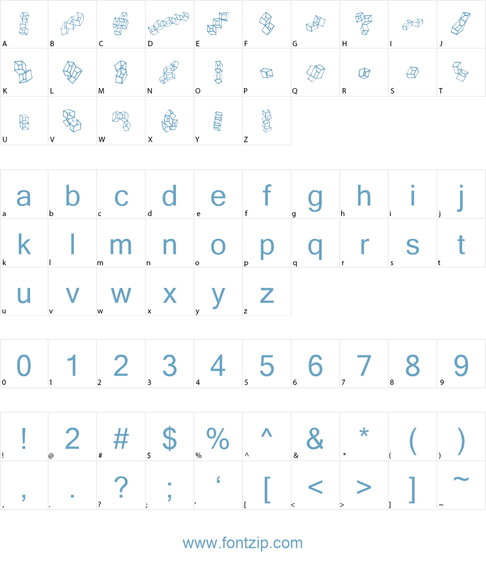 Box in a Box Font Character
